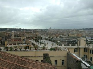 A view of magnificent Rome from Scuderie del Quirinale museum.