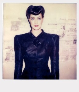 Sean Young in a polaroid taken while shooting Blade Runner.